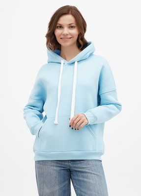 Худи женское на флисе Oversize, голубой 01 1556212972 фото