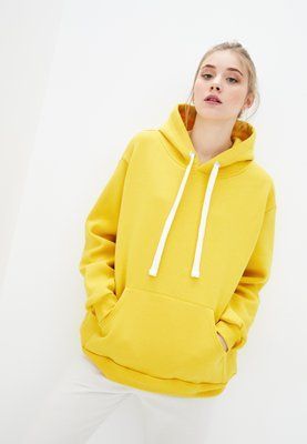 Худи женский на флисе Oversize желтый 02 1318726996 фото