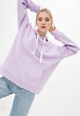 Худі жіноче на флісі Oversize подовжений, лаванда 02 1480534598 фото