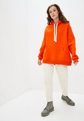 Худи женский на флисе Oversize 02 Оранжевый 1510754547 фото