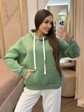 Худі жіноче на флісі Oversize, фісташка 01 95515151 фото