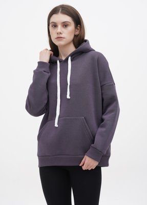 Худі жінки на флісі Oversize темно-сірий 01 1510834372 фото