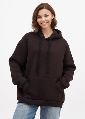 Худі жіноче Oversize на флісі 02, шоколад 1270891892 фото