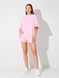 Жіночий рожевий костюм із шортами та футболкою oversize L 699003 фото 2