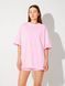 Жіночий рожевий костюм із шортами та футболкою oversize L 699003 фото 1